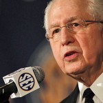 SEC commish Slive to step down in July 2015