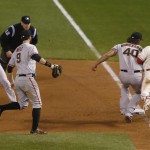 Madison Bumgarner dominates and has close calls in seventh go his way