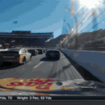 Kevin Harvick gets wrecked after Matt Kenseth’s car wheel hops into corner (GIF)