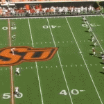 Iowa State forgets to receive kickoff, Oklahoma State recovers (GIFs)