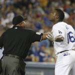 Dodgers beat Giants after Bumgarner hits Puig and benches clear