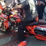 Giants fan shows off his awesome custom Harley at World Series Game 5