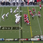 Vanderbilt’s Stephen Rivers read his wristband wrong and threw a pick-6 (GIF)