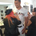 Giancarlo Stanton and his muscles get body painted for Sports Illustrated cover