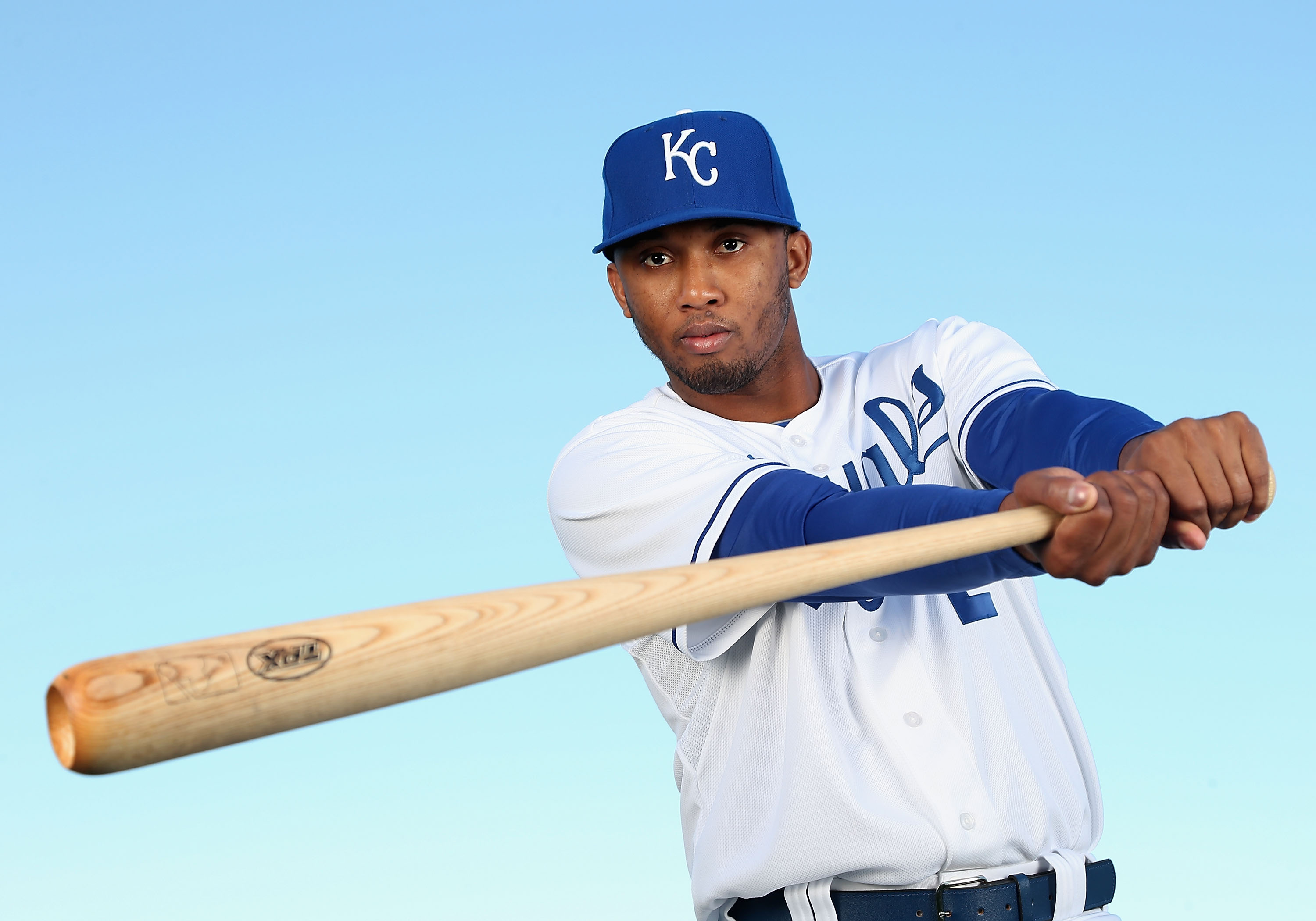 Royals shortstop Alcides Escobar drives a golden truck