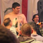 Here’s a shirtless Darko Milicic singing and giving beer to his tattoos