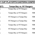 NHL Stanley Cup 2015 conference final schedule, TV listings