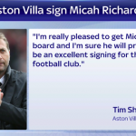 Aston Villa boss Tim Sherwood explains why he signed Micah Richards