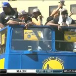 Marshawn Lynch celebrates Warriors’ NBA title at parade in Oakland (Video)