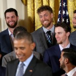 The Giants visited President Obama and Hunter Pence was the star