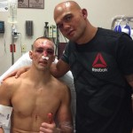 This photo perfectly sums up Robbie Lawler and Rory MacDonald’s five-round war