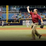 Jimbo Fisher throws out first pitch to Jameis Winston at Rays game (Video)