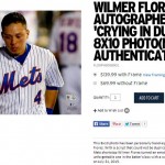 Available now: Signed photos of Wilmer Flores crying in Mets dugout