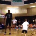Kevin Durant’s swatting children’s shots at his basketball camp again